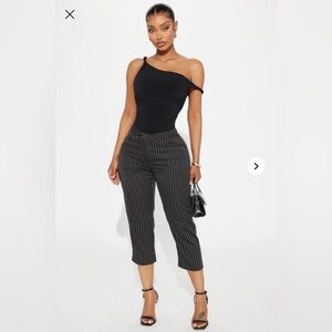 Fashion Nova pin stripe capri work pants